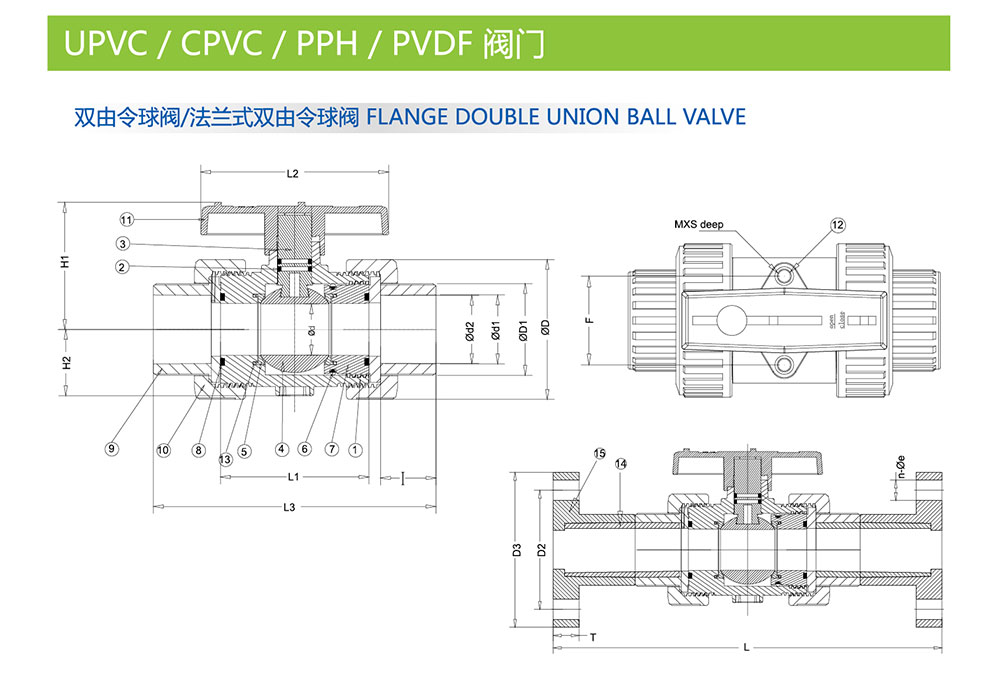 PVC球閥結(jié)構(gòu)圖